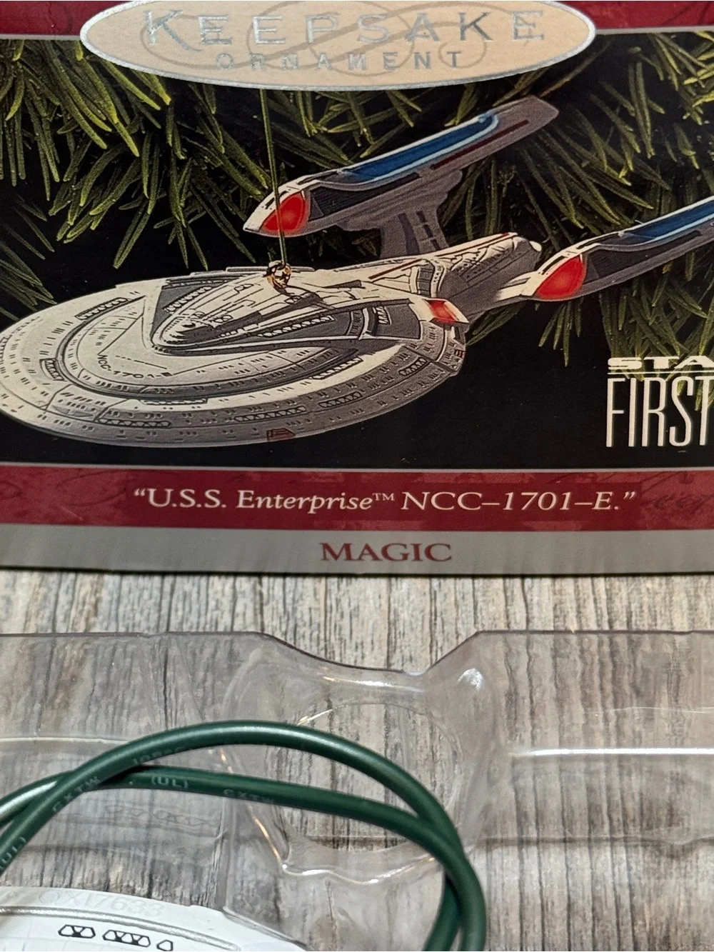 Vintage 1990s Hallmark Keepsake Star Trek Ornament (Lot 4x) RARE Blinking Lights